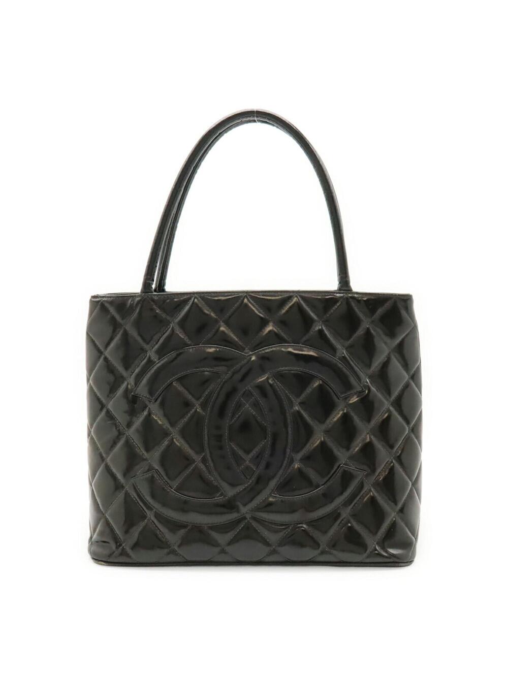 Chanel Medallion Tote Quilted Patent #274038C11B